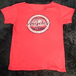 Red Medium T Shirt California Los Angeles Athletic League Hollywood U S America